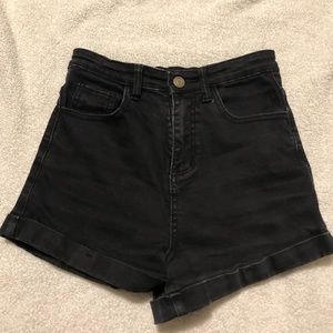 Brandy Melville high-waisted black shorts